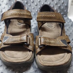 Mens Earth Spirit Gelron Cocoa Brown Size 7  Strap Sandals